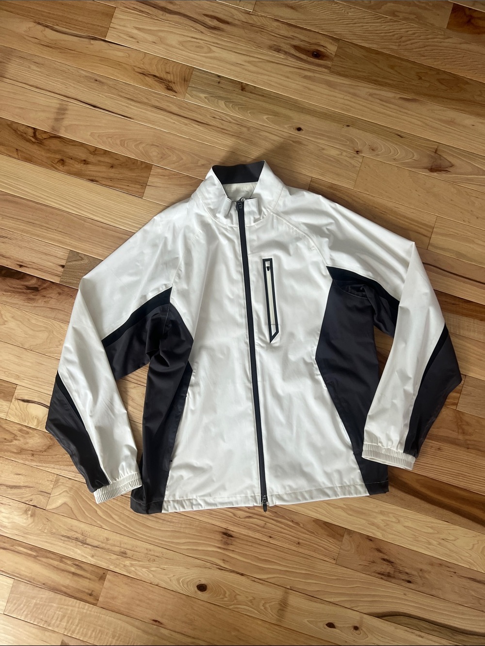Walter Hagen White and Black Panel Windbreaker Jacket